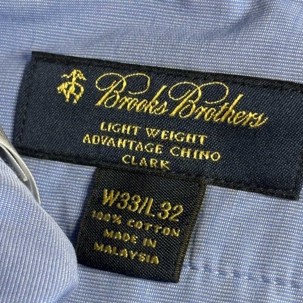 Brooks Brothers Light Weight
Advantage Chino Clark 33x32, Blue
Khaky Pants
